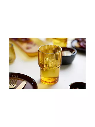 BITZ | Vaso de agua KUSINTHA juego de 4 380ml verde | orange